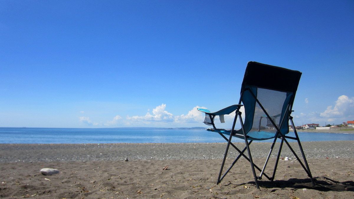 bring a beach chair or towel.  The sand is hot.